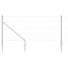 vidaXL Welded Wire Fence with Spikes 100 x 1 m Galvanised Steel Silver