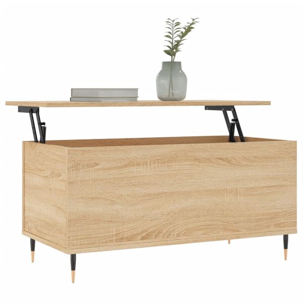 vidaXL Coffee Table Sonoma Oak 90x44.5x45 cm Engineered Wood