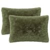 vidaXL Cushion Cover 2 pcs HEERLEN Green 40 x 60 cm PV Fleece