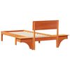 vidaXL Bed Frame with Headboard Wax Brown 75 x 190 cm Solid Pine Wood
