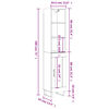 vidaXL Highboard Sonoma Oak 34.5x34x180 cm Engineered Wood