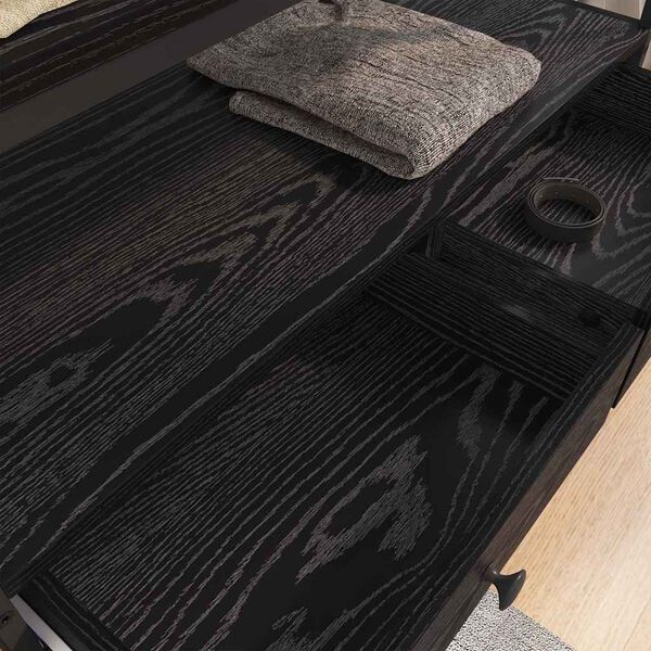 vidaXL Wardrobe Black oak 89 x 39 x 184.5 cm Engineered wood