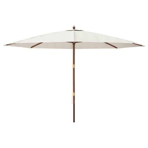 vidaXL Garden Parasol with Wooden Pole Sand 400x273 cm