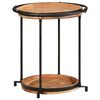vidaXL Side Table &Oslash;55x60 cm Solid Wood Acacia