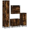 vidaXL 4&nbsp;Piece Bathroom Furniture Set&nbsp;Smoked Oak Engineered Wood