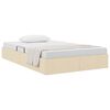 vidaXL Storage Bed with Mattress Creme 120 x 200 cm Fabric