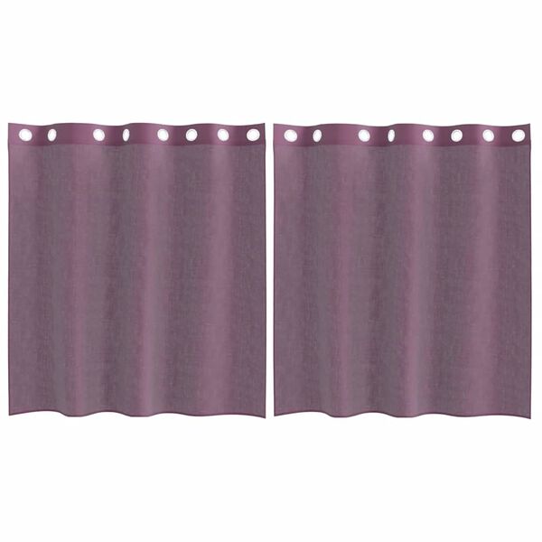 vidaXL Voile Curtains with Grommets 2 pcs Purple 140x140 cm