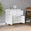 vidaXL Sideboard High Gloss White 60x35x70 cm Engineered Wood