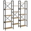 vidaXL Bookshelf 156 x 25 x 167 cm Engineered Wood Artisan Oak
