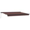 vidaXL Manual Retractable Awning Brown 450x300 cm