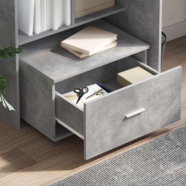 vidaXL Drawer Cabinet Grey 55 x 45 x 33.5 cm Engineered wood
