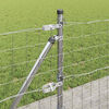 vidaXL Fence with Post Silver 0.6 x 25 m Steel