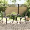 vidaXL 3 Piece Bistro Set Bronze Cast Aluminium
