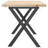 vidaXL Coffee Table X-Frame 90x40x45.5 cm Solid Wood Pine and Steel
