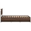 vidaXL Bed Frame with Headboard Brown Oak 80 x 200 cm Engineered Wood