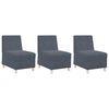 vidaXL Modular Sofa Unit Armless 3 pcs Dark Grey 55 x 74 x 82 cm