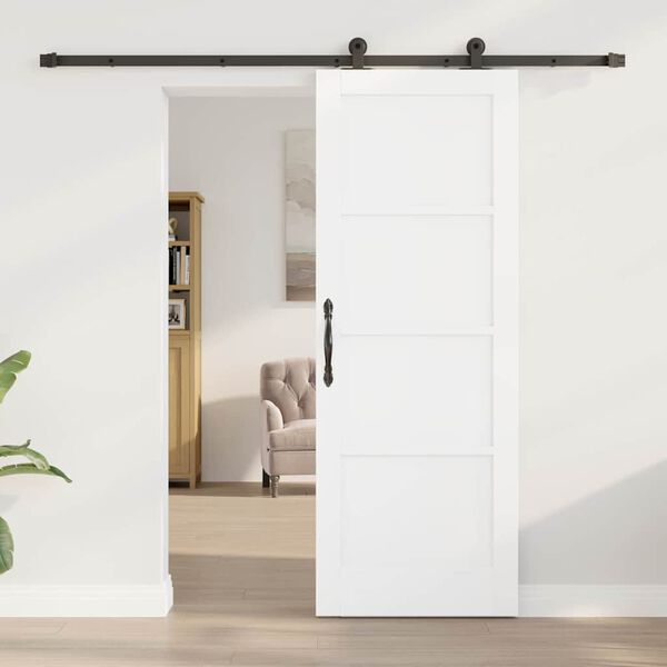 vidaXL Sliding Door ORKDAL White 73.5 x 198.5 cm Solid Pine Wood