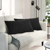 vidaXL Sofa Pillows 2 pcs Black 80 x 40 cm Corduroy Fabric