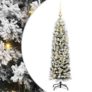 vidaXL Artificial Christmas Tree with 150 LEDs with Stand Green 150 cm