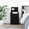 vidaXL Bedside Cabinet with 2 Drawers Black 38x34x80 cm