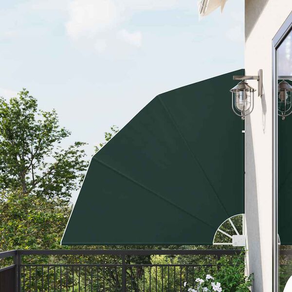vidaXL Balcony Privacy Screen Dark Green 140 x 140 cm Polyester