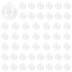 vidaXL Christmas Ball Set 50 pcs Transparent Dia. 5 cm Plastic