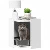 vidaXL Cat Litter Box Enclosure White 42x42x51 cm Engineered Wood