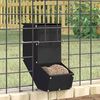 vidaXL Rabbit Feeder Black 12.5 x 26 x 28.5 cm Cold-Rolled Steel