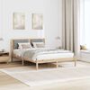 vidaXL Bed Frame with Upholstered Headboard Light Grey 135 x 190 cm