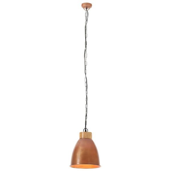 vidaXL Industrial Hanging Lamp Copper Iron & Solid Wood 23 cm E27