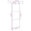 vidaXL Sliding Door with Hardware Set 76x205 cm Tempered Glass&Aluminium