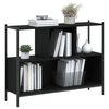 vidaXL Bookcase Black 102x28x77.5 cm Engineered Wood