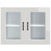 vidaXL Kitchen Wall Cabinet with Glass Door Kalmar High Gloss White Engineered Wood