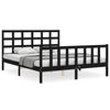 vidaXL Bed Frame without Mattress Black 160x200 cm Solid Wood Pine