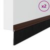 vidaXL Self-adhesive Door Brush Seals 2 pcs Brown 100 cm