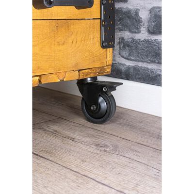 Mac Lean Swivel Caster Wheel with Brake 50 mm 4 pcs Black