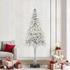 vidaXL Christmas Tree with 300 LEDs White 210 cm PE and Steel