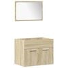 vidaXL 5 Piece Bathroom Furniture Set Sonoma Oak Engineered Wood
