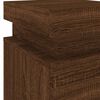 vidaXL Bedside Cabinets with LED Lights 2 pcs Brown Oak 35x39x55 cm
