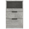 vidaXL Bedside Cabinet Concrete Grey Engineered Wood