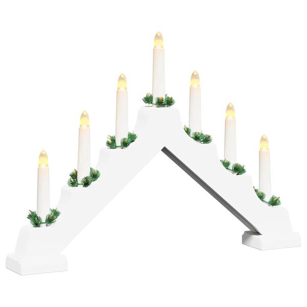 vidaXL Christmas Candle Bridge 3 pcs White 39.5 x 5 x 29 cm