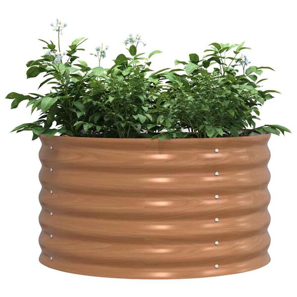 vidaXL Raised Bed Brown 80 x 80 x 44 cm Steel