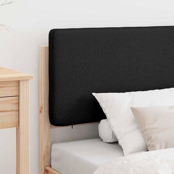 vidaXL Bed Frame with Upholstered Headboard Black 90 x 200 cm