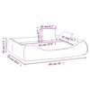 vidaXL Dog Cushion with Pillows Grey 89x75x19 cm Oxford Fabric