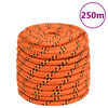 vidaXL Boat Rope Orange 16 mm 250 m Polypropylene