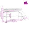 vidaXL Kids'Loft Bed Frame with Slide White and Anthracite