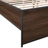 vidaXL Bed Frame without Mattress Brown Oak 180x200 cm Super King