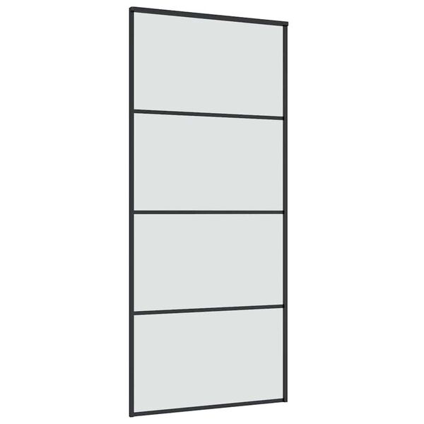 vidaXL Sliding Door with Hardware Set 90x205 cm ESG Glass&Aluminium