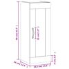 vidaXL Wall Mounted Cabinet Smoked Oak 34.5x34x90 cm Engineered Wood