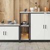 vidaXL Kitchen Storage with Shelf White 30 x 50 x 92 cm Steel